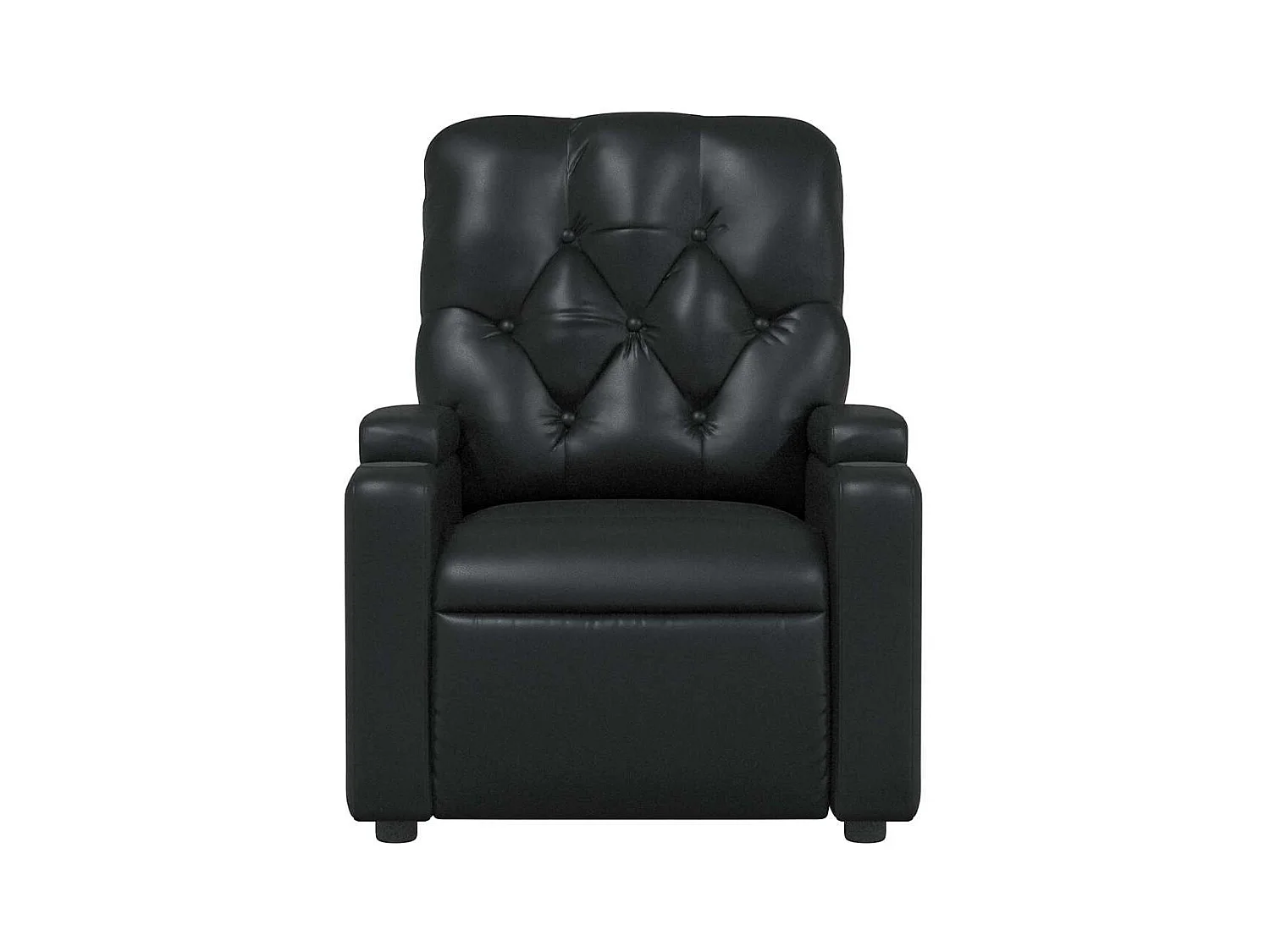 Poltrona de massagens reclinável couro artificial preto SHL825670