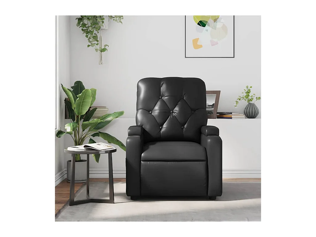 Sillón de salón | Silla | Sillón de masaje reclinable cuero sintético negro SHL7096