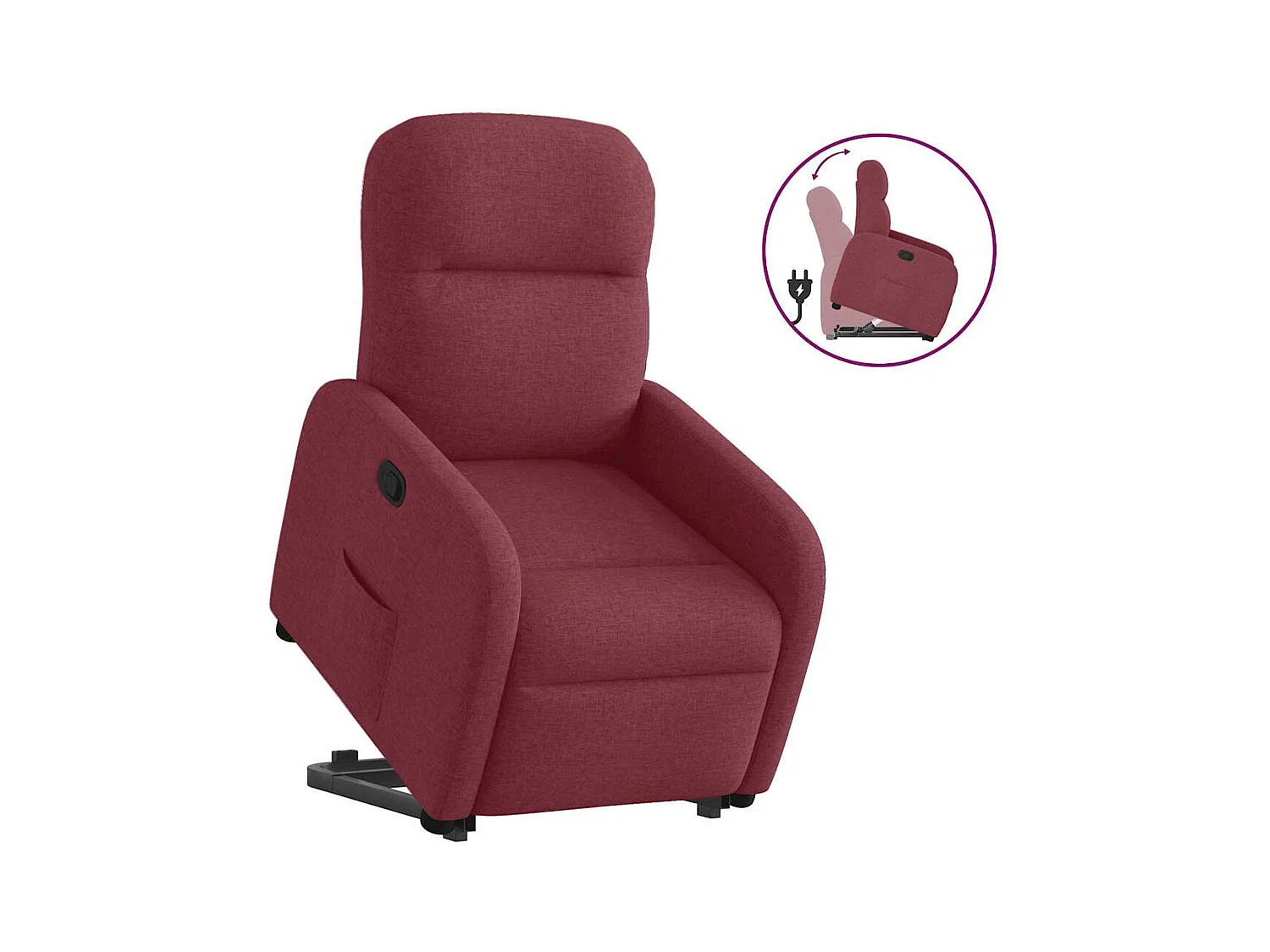 Sillón de relax | Silla | Sillón reclinable elevable tela rojo tinto SHL2205