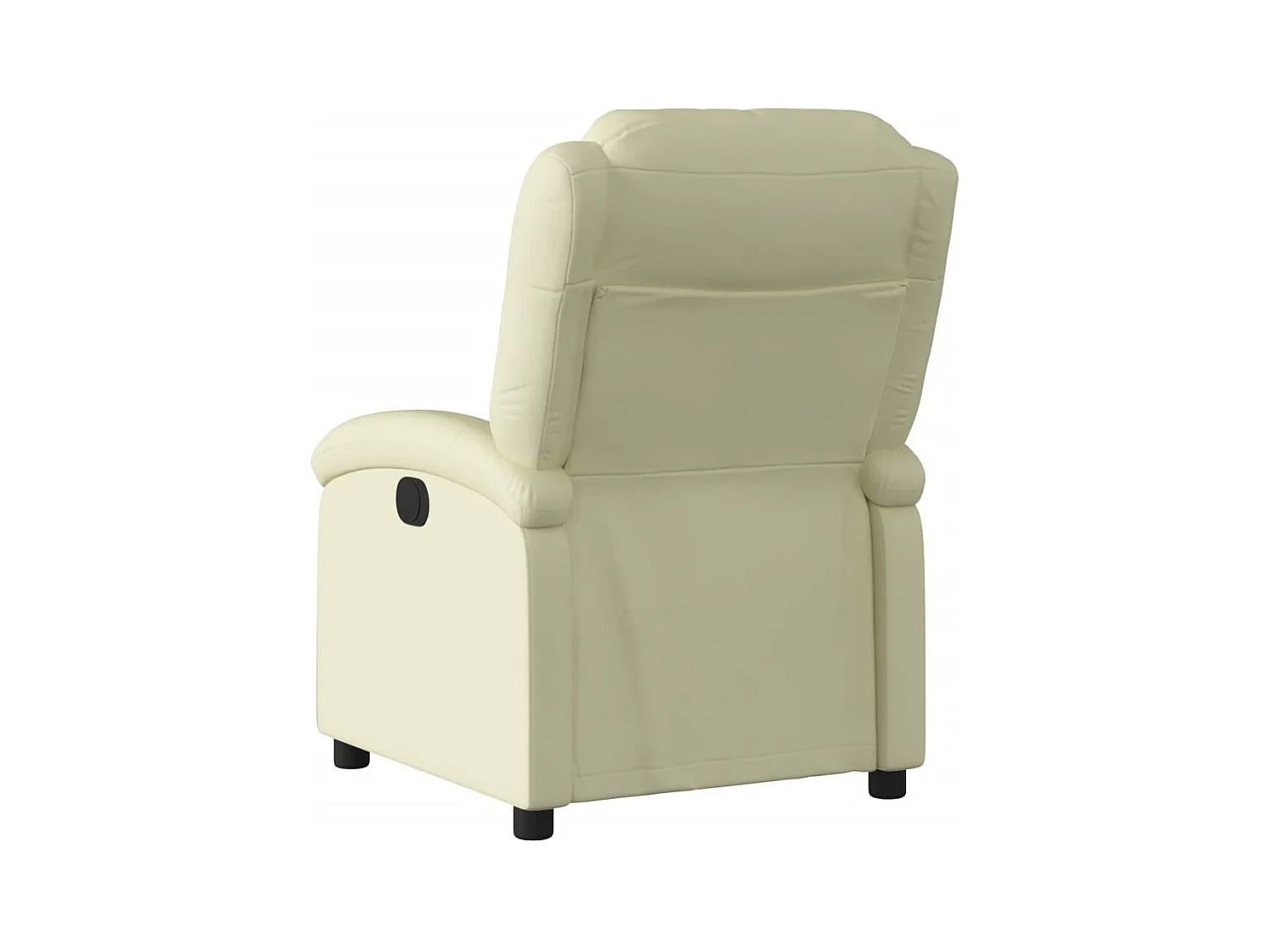 Fauteuil inclinable-Chaise de relax-Fauteuil salon crème cuir véritable SHL3143