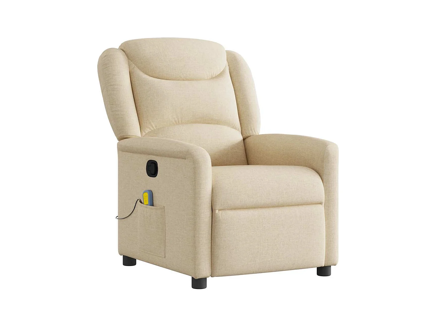 Fauteuil inclinable-Chaise de relax-Fauteuil de Massage Crème Tissu SHL1610