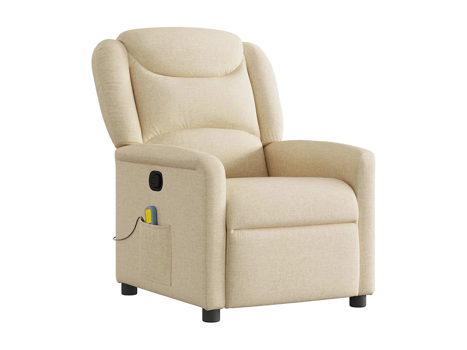Fauteuil inclinable-Chaise de relax-Fauteuil de Massage Crème Tissu SHL1610