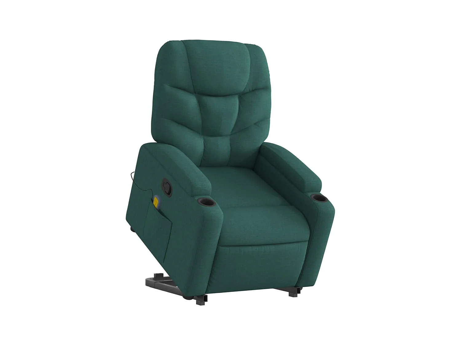 Silla de masaje reclinable de pie de tela verde oscura SHL2214