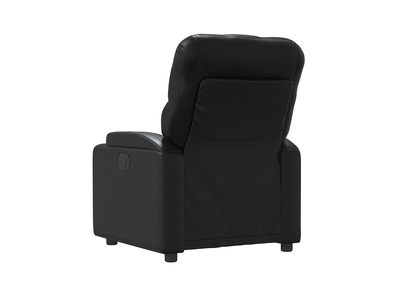 Sillón de relax | Sillón reclinable de cuero sintético negro SHL2738
