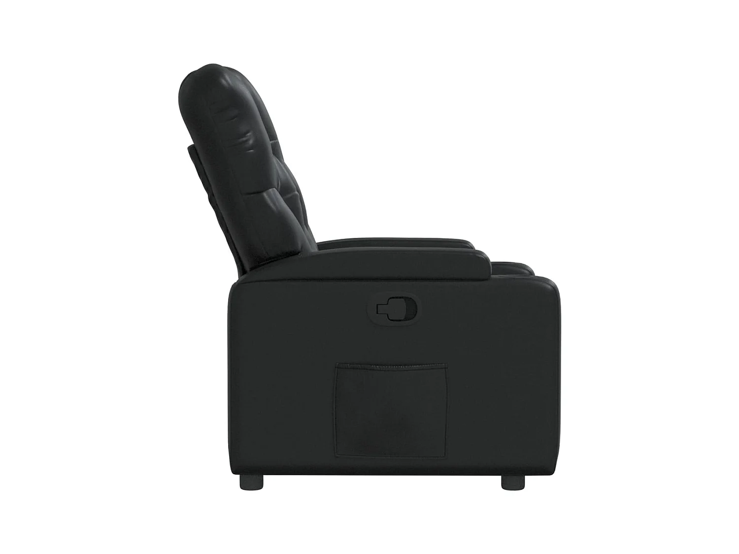 Sillón de relax | Sillón reclinable de cuero sintético negro SHL2738