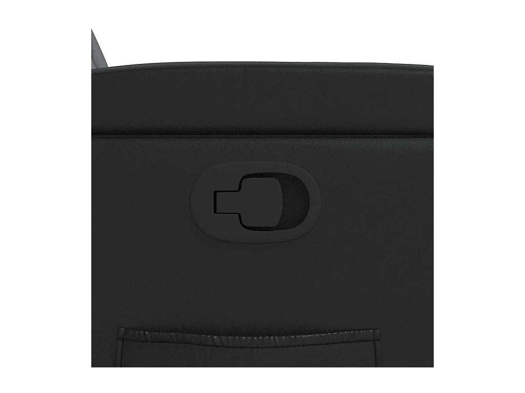 Sillón de relax | Sillón reclinable de cuero sintético negro SHL2738