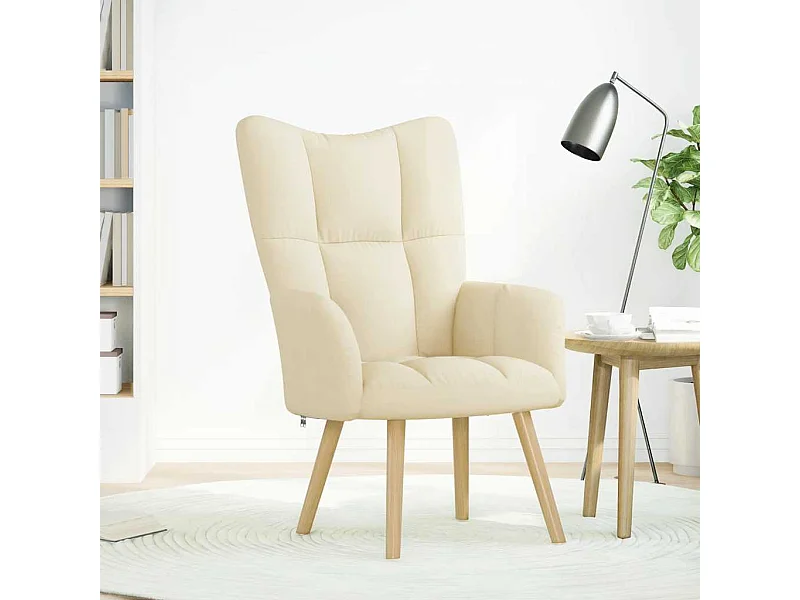 Sillón de relax | Silla de relax de tela color crema SHL3471