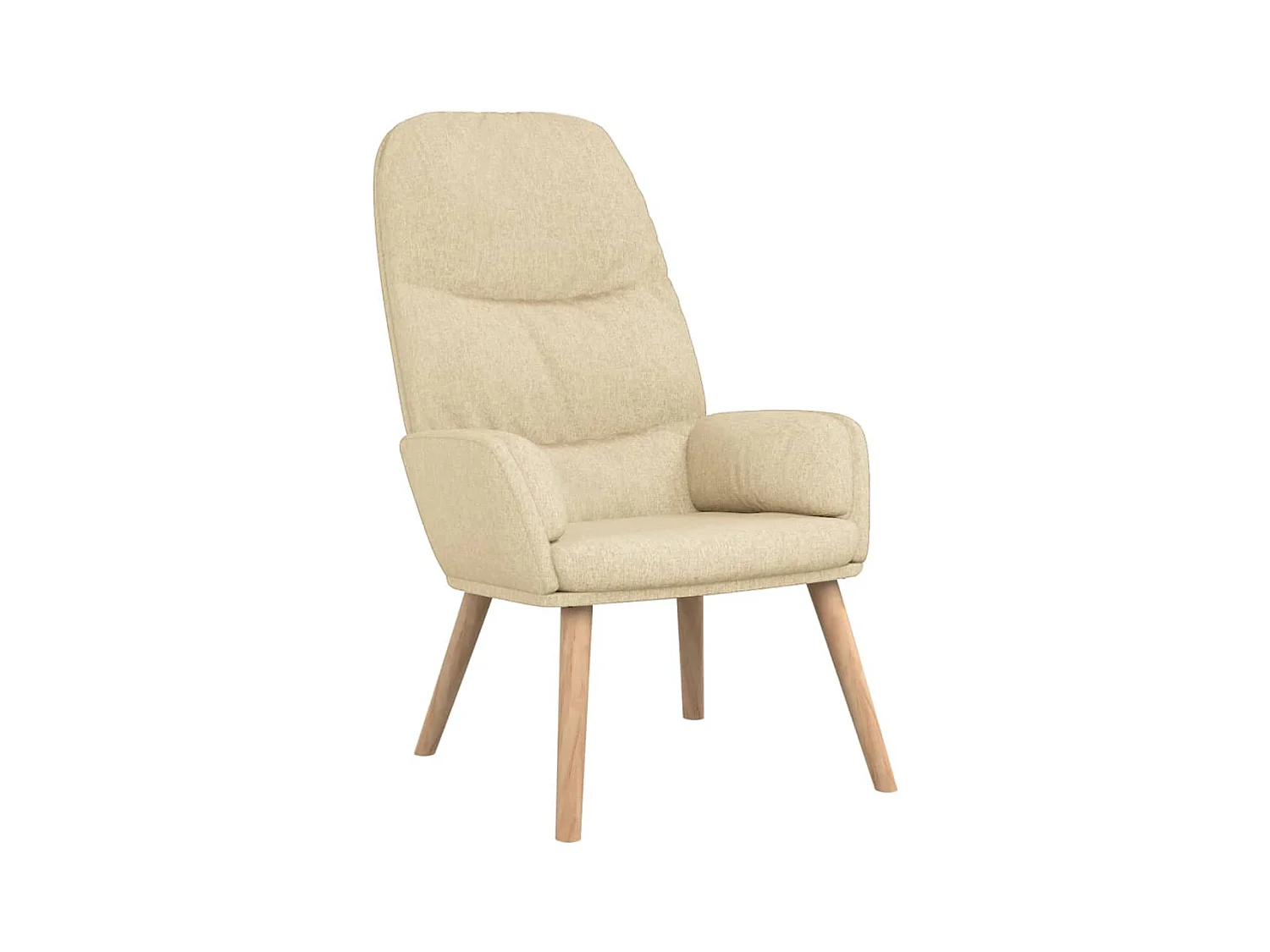 Chaise de relaxation-Fauteuil de Salon Crème Tissu SHL5468