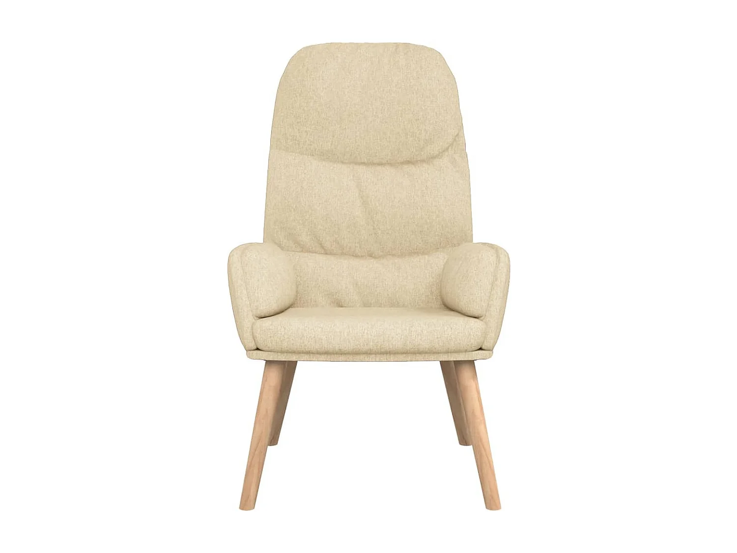 Chaise de relaxation-Fauteuil de Salon Crème Tissu SHL5468