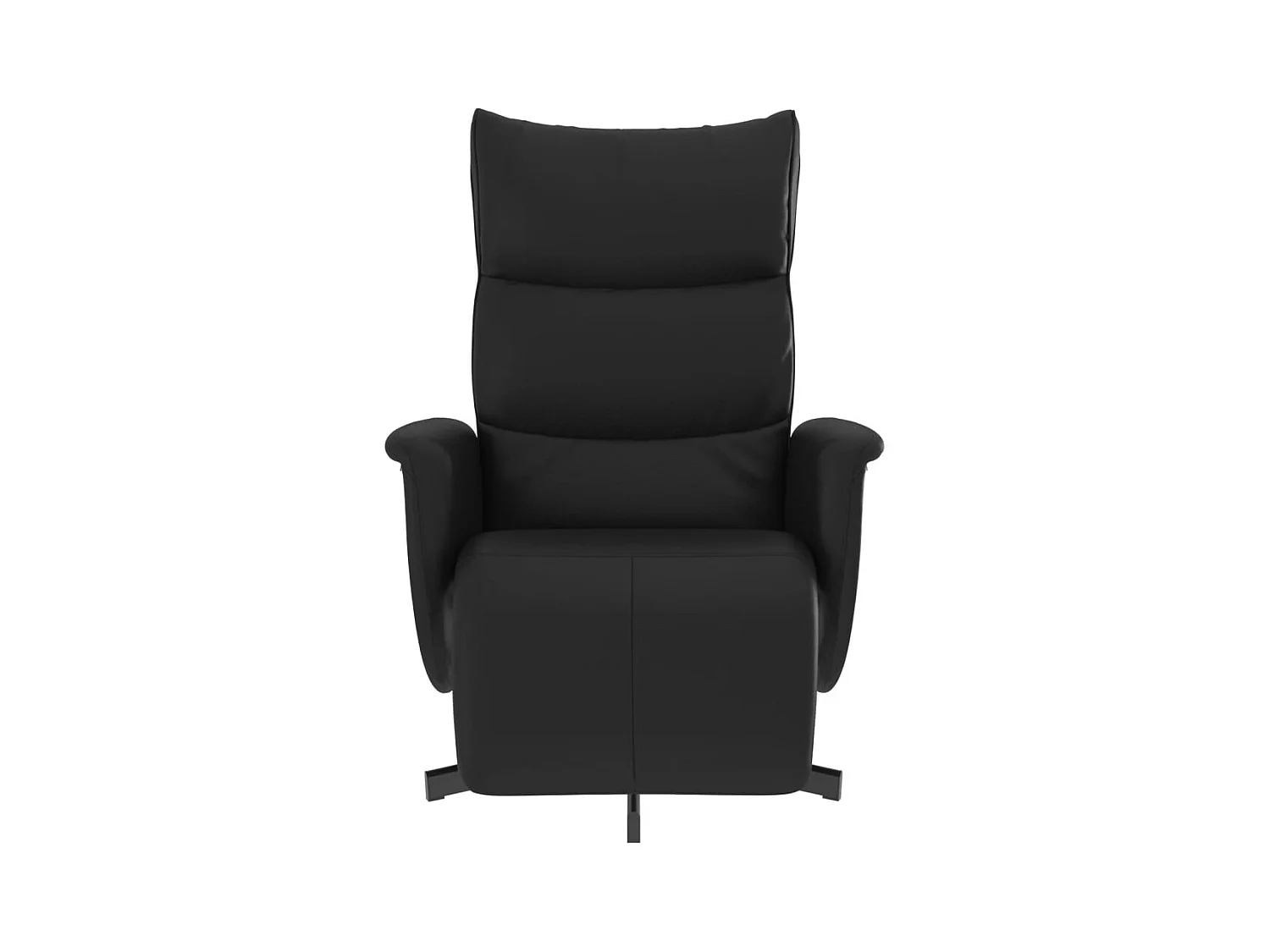 Sillón de relax | Sillón reclinable con reposapiés cuero sintético negro SHL6243