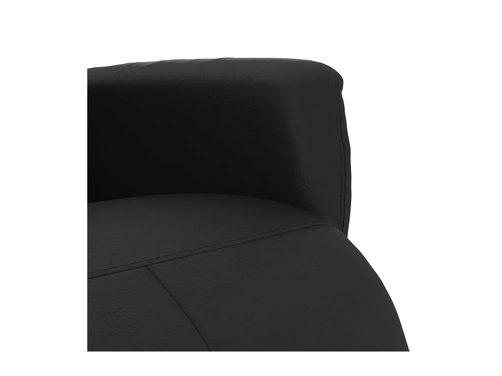 Sillón de relax | Sillón reclinable con reposapiés cuero sintético negro SHL6243