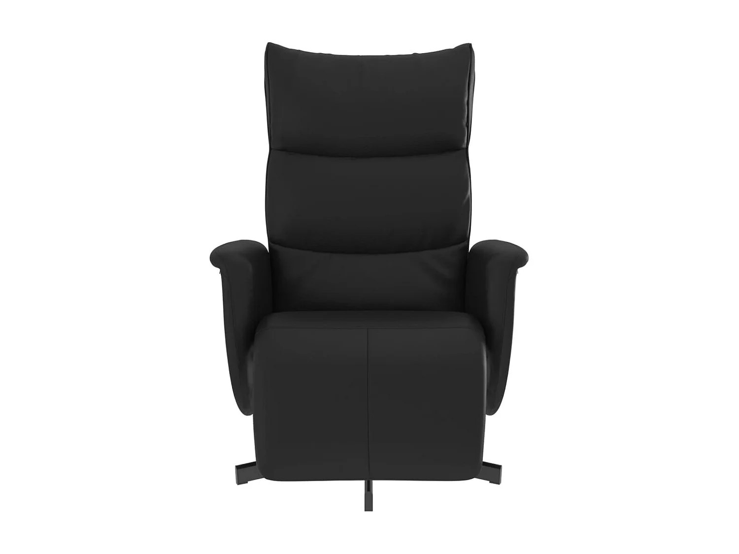 Relaxsessel | Lounge Sessel für Wohnzimmer mit Fußteil Schwarz Kunstleder SHL36946