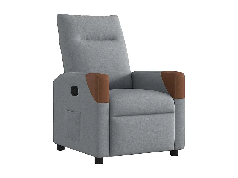 Poltrona Reclinável | Poltrona Confortável Relax tecido cinzento-claro SHL471449
