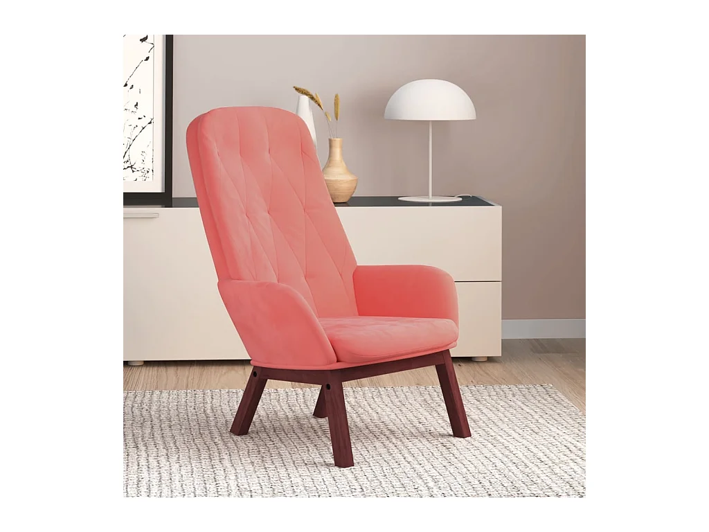 Sillón de relax | Silla de relax de terciopelo rosa SHL3434