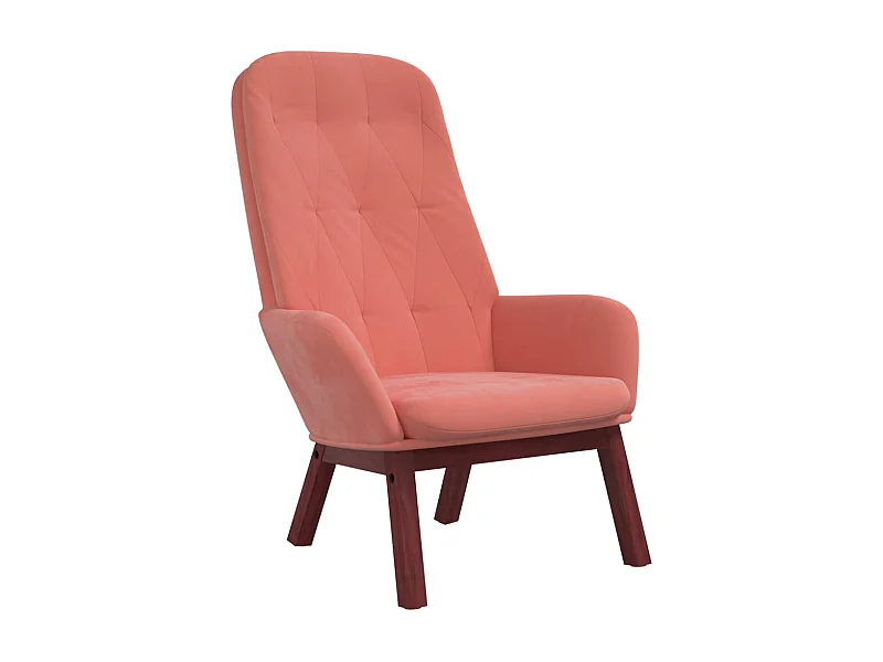 Chaise de relaxation-Fauteuil de Salon Rose Velours SHL1102