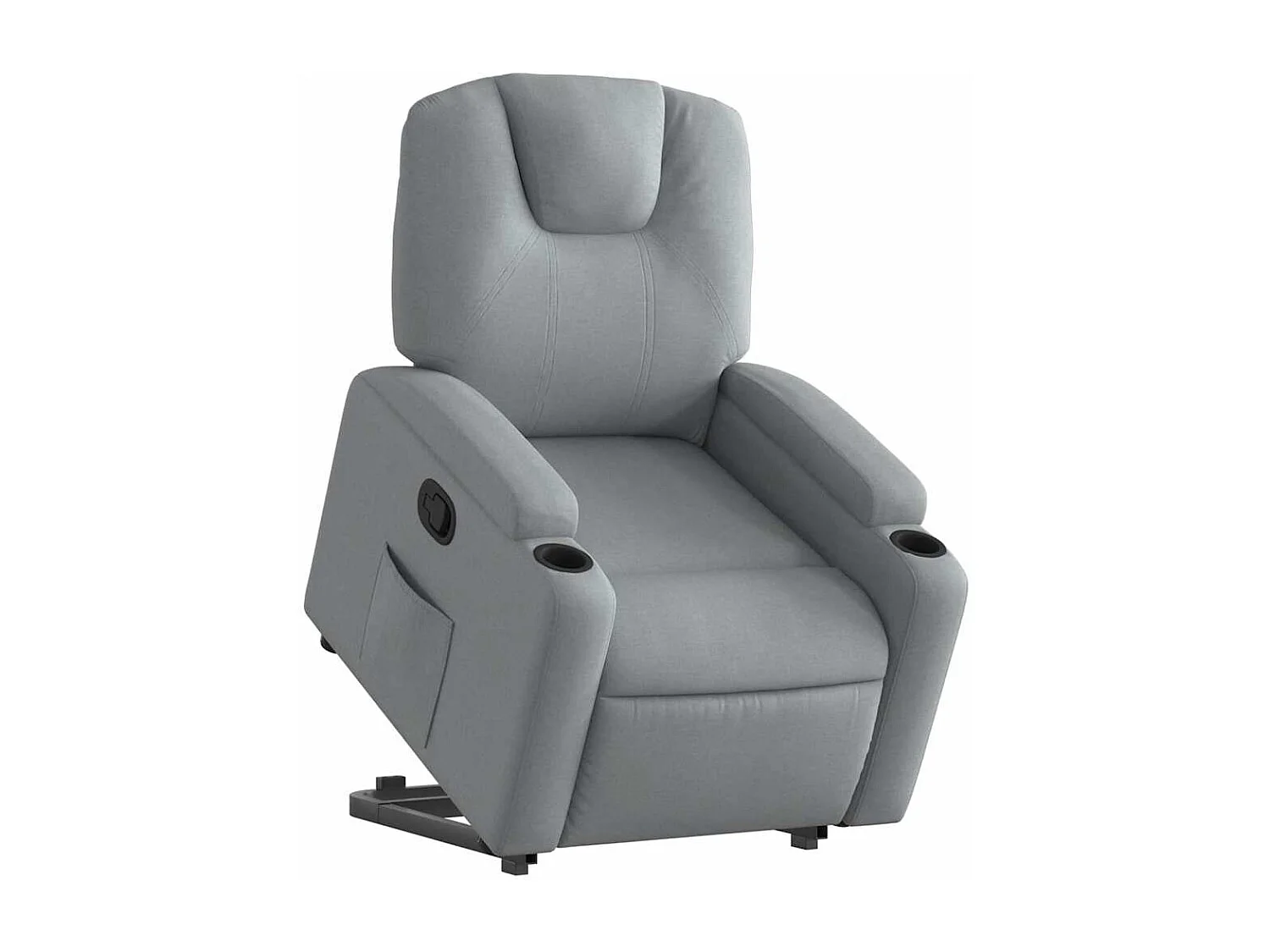 Fauteuil inclinable-Chaise de relax-Fauteuil TV Gris clair Tissu SHL5054