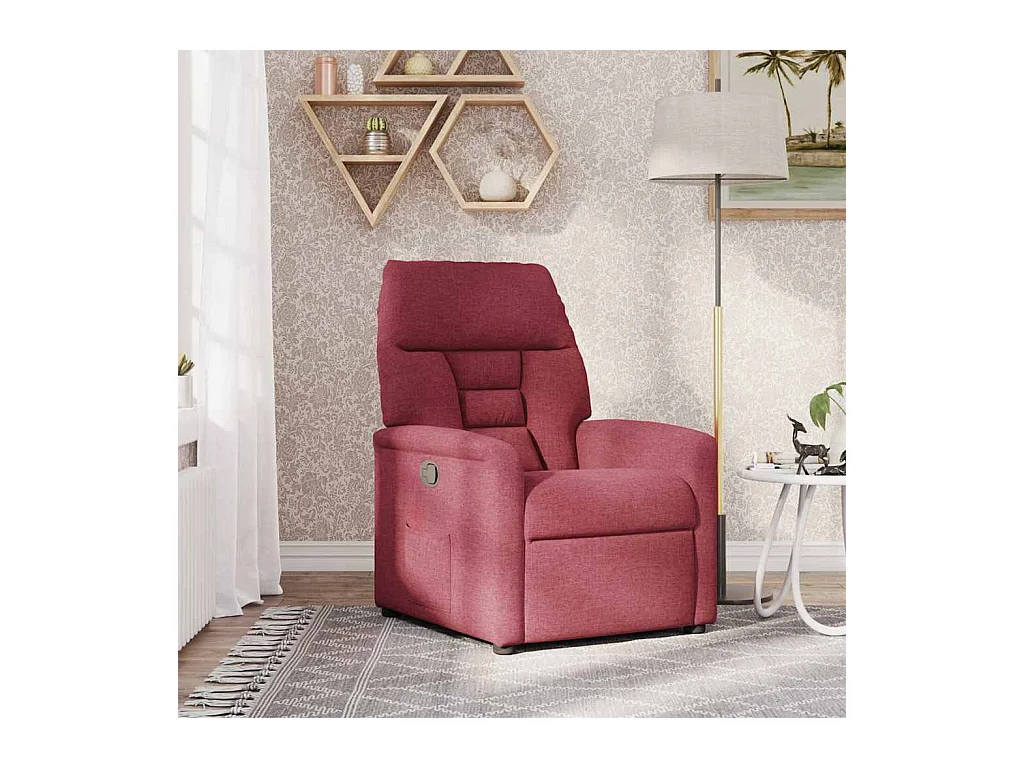 Fauteuil inclinable-Chaise de relax-Fauteuil TV Rouge bordeaux Tissu SHL3933