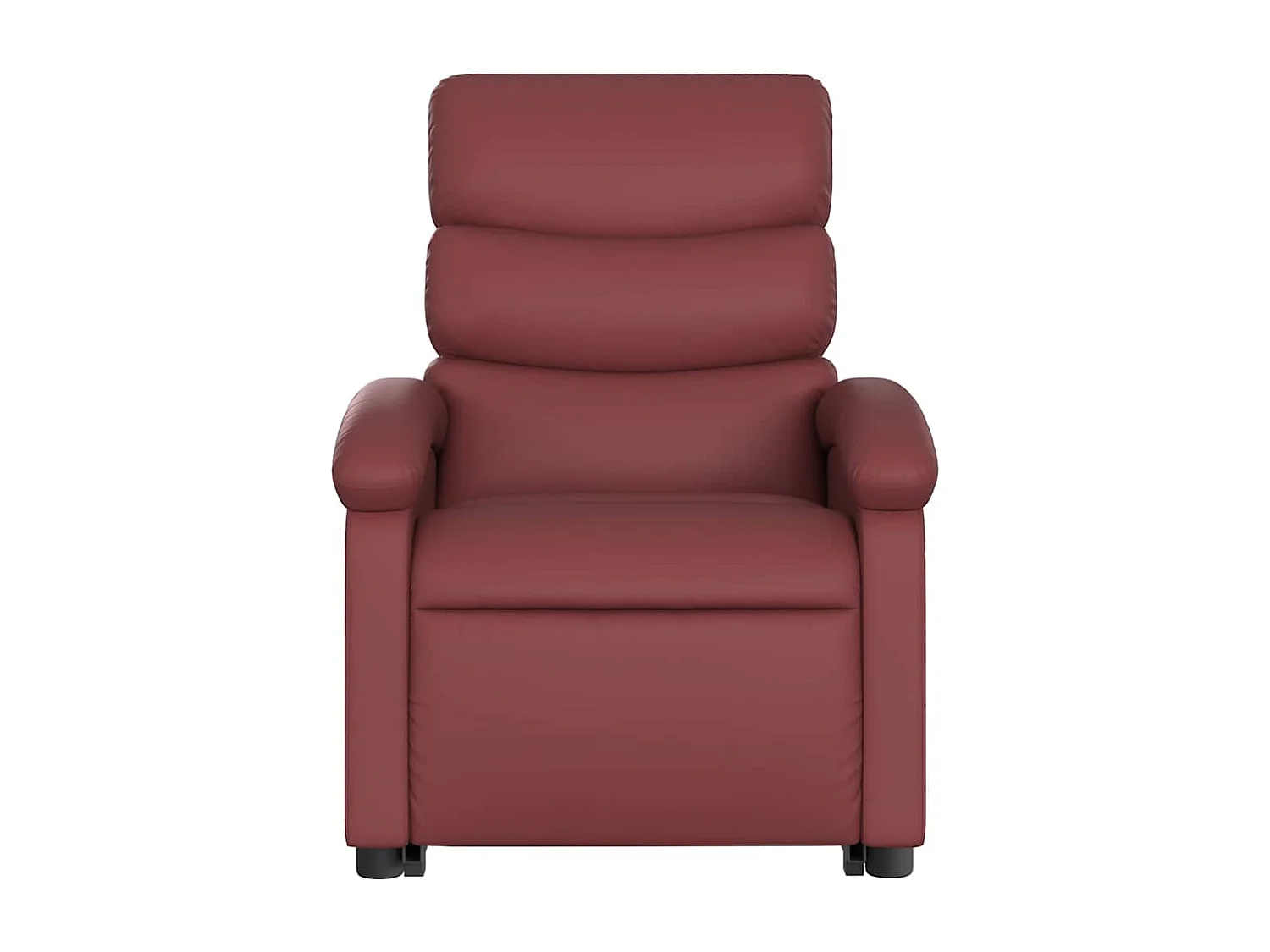 Sillón de relax | Sillón reclinable elevable cuero artificial rojo tinto SHL8716