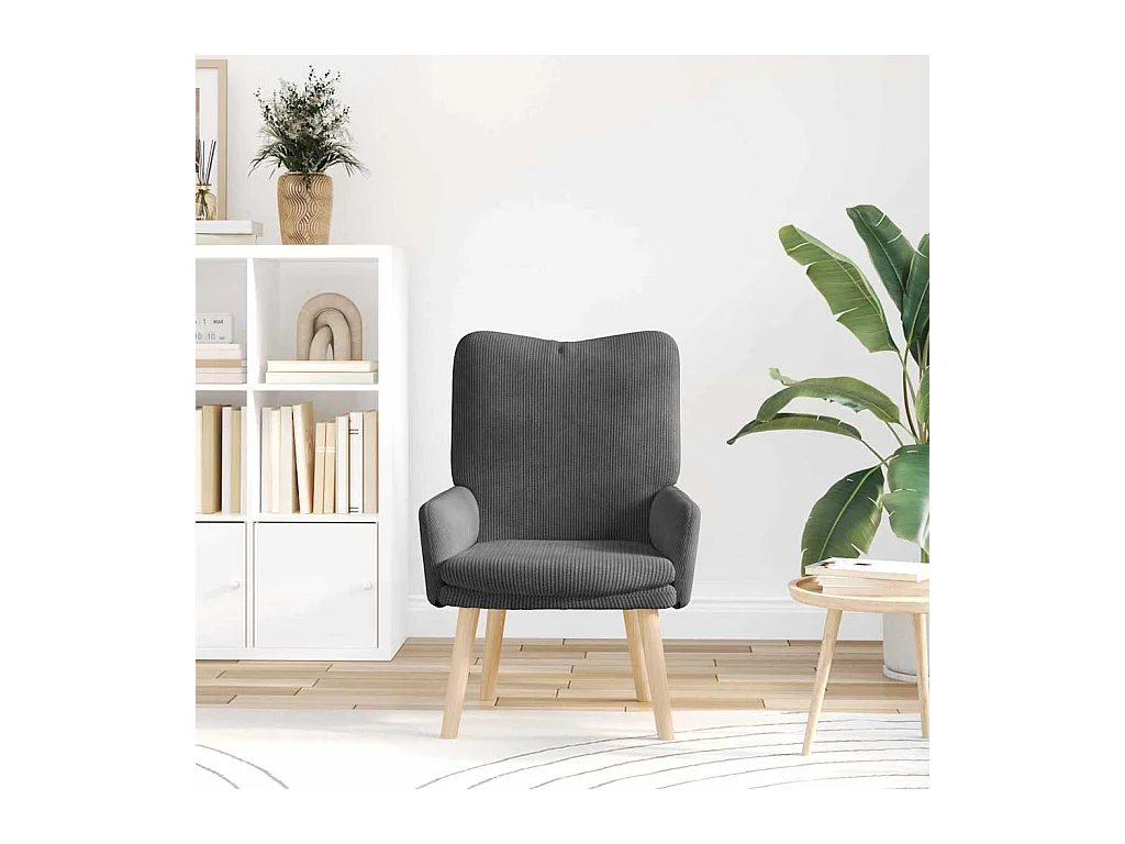 Sillón de relax | Silla Relax | Sillón de salón Gris oscuro 63x67x94 cm tela SHL8498