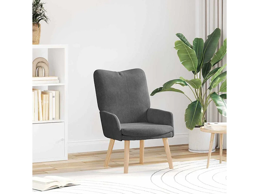 Poltrona | Cadeira de Sala | Cadeira Relaxante Cinzento escuro 63x67x94 cm tecido SHL353234