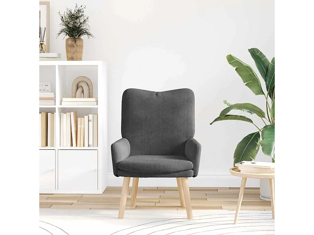 Poltrona | Cadeira de Sala | Cadeira Relaxante Cinzento escuro 63x67x94 cm tecido SHL353234