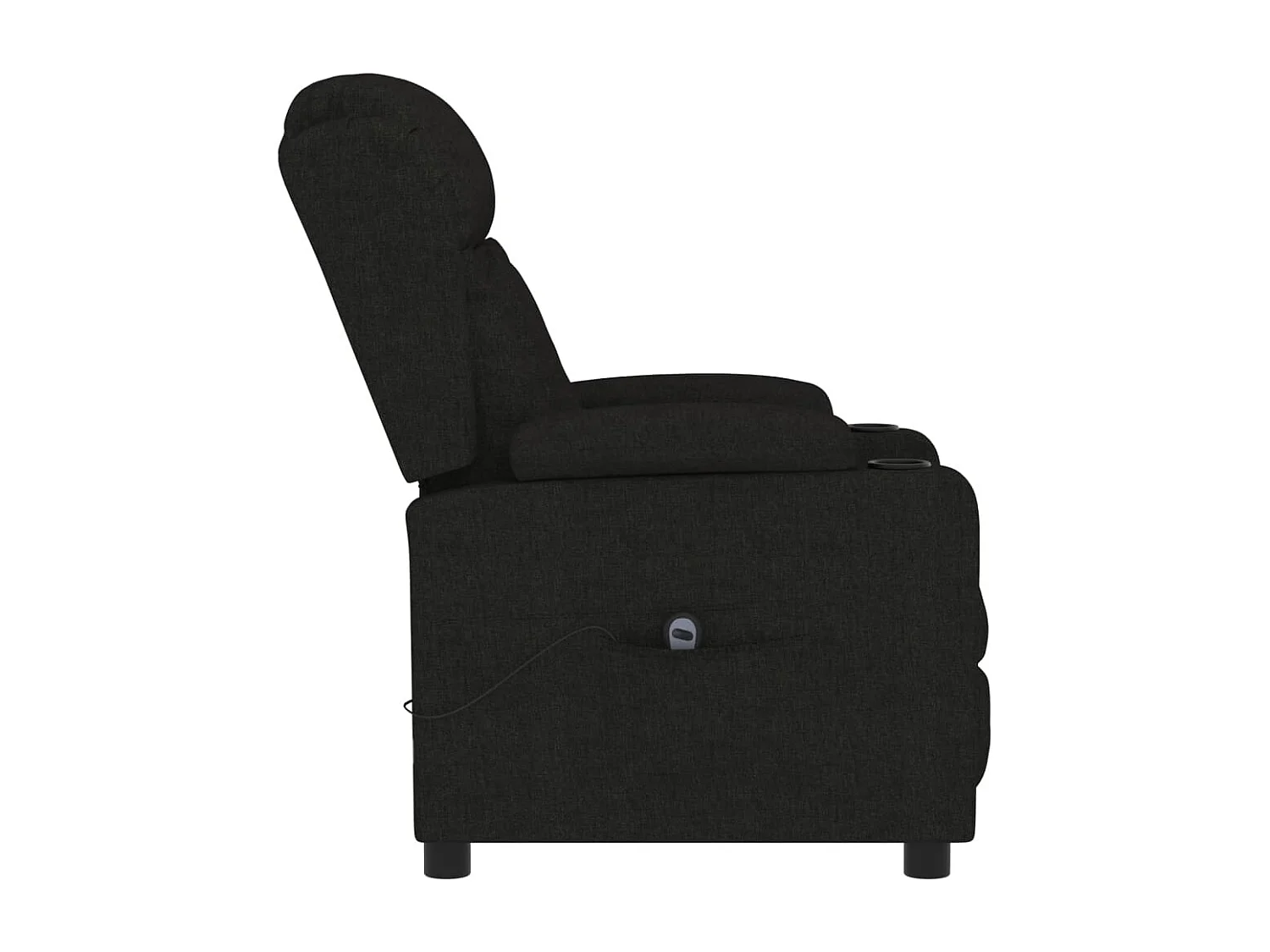 Relaxsessel Elektrisch | Lounge Sessel indoor Schwarz Stoff SHL27146