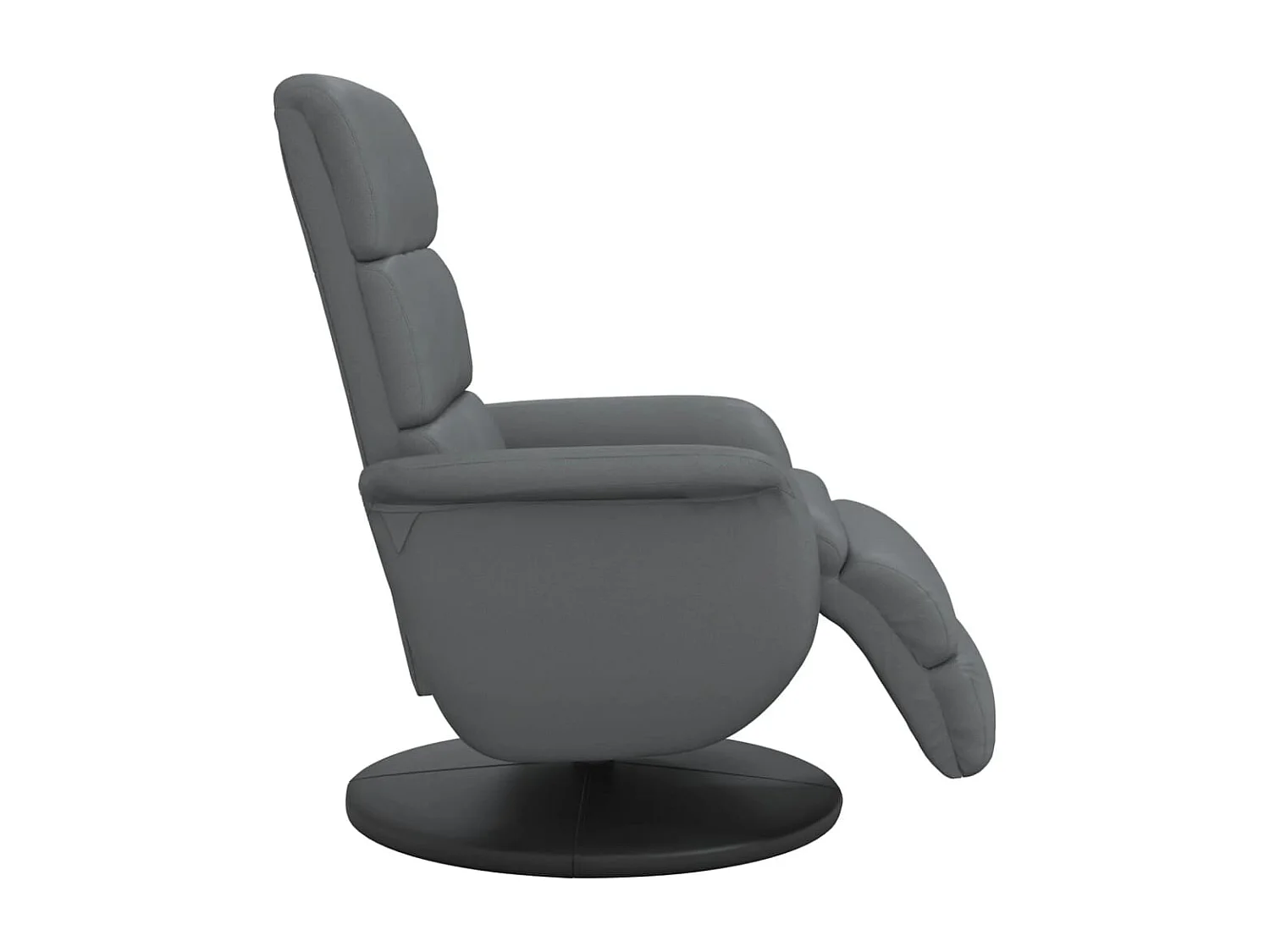 Relaxstoel | Fauteuil | Bureaustoel verstelbaar met voetensteun kunstleer grijs