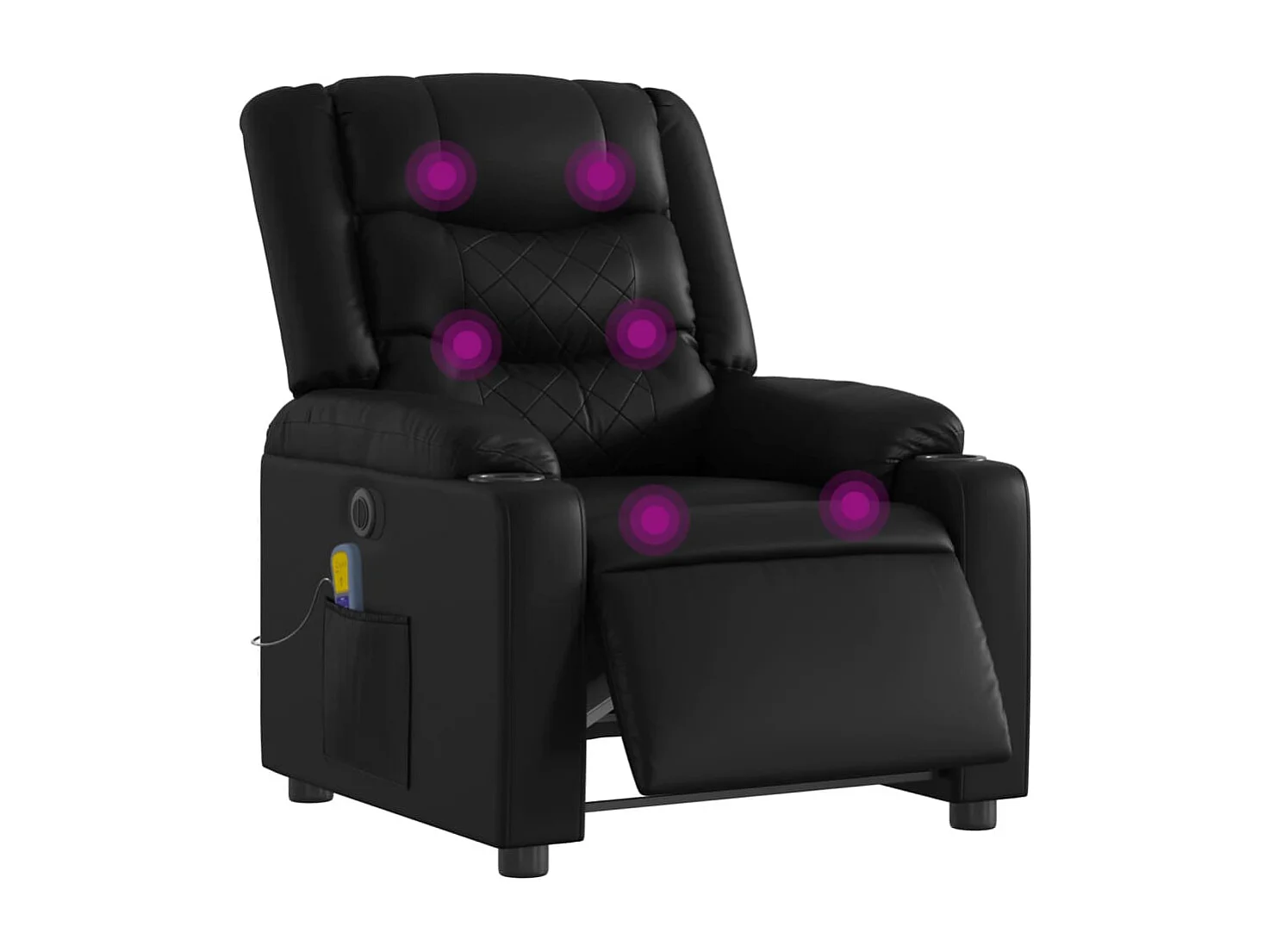 Massagesessel Elektrisch | Relaxsessel indoor Schwarz Kunstleder SHL69559