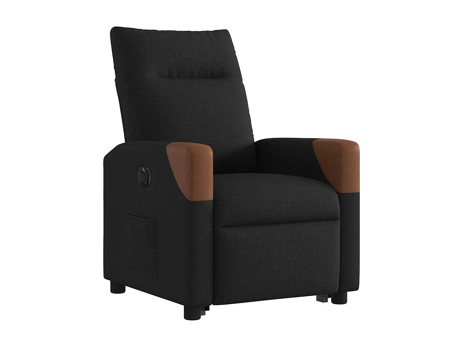 Silla de relax | Sillón eléctrico reclinable elevable de tela negro SHL6949
