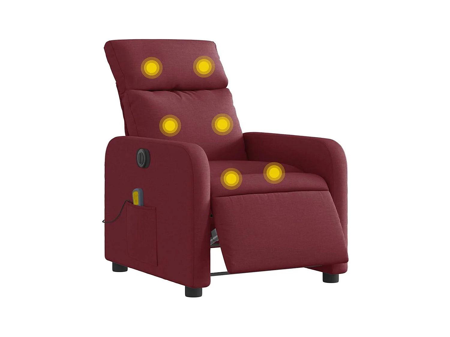 Sillón de salón | Silla | Sillón de masaje reclinable eléctrico tela rojo tinto SHL4184