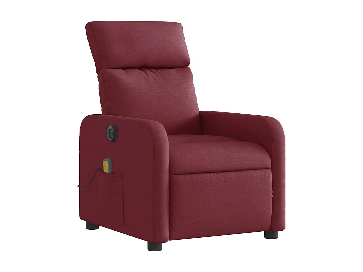 Fauteuil inclinable électrique-Fauteuil de massage de Salon Rouge bordeaux Tissu SHL2228