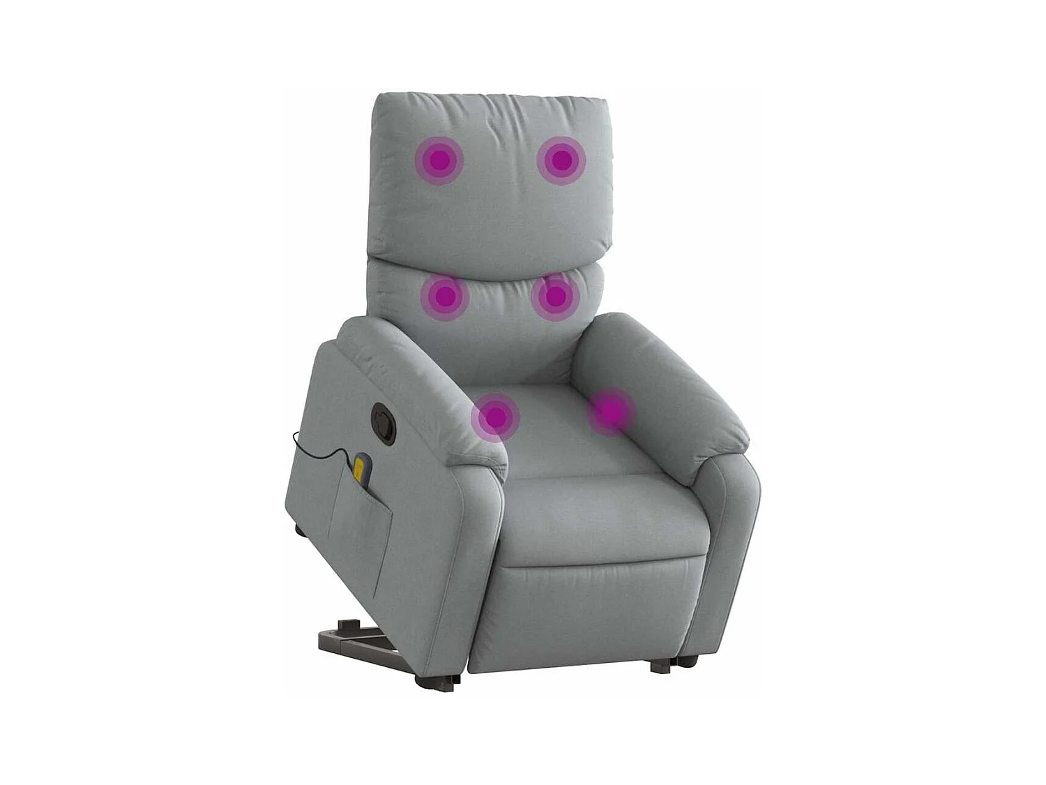 Fauteuil inclinable-Chaise de relax-Fauteuil de Massage Gris clair Tissu SHL973