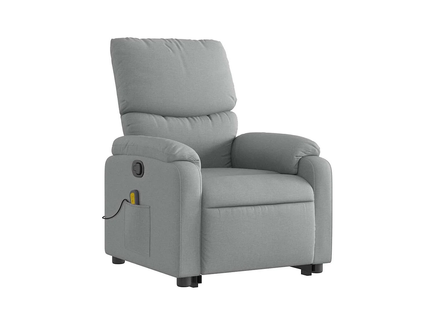 Fauteuil inclinable-Chaise de relax-Fauteuil de Massage Gris clair Tissu SHL973