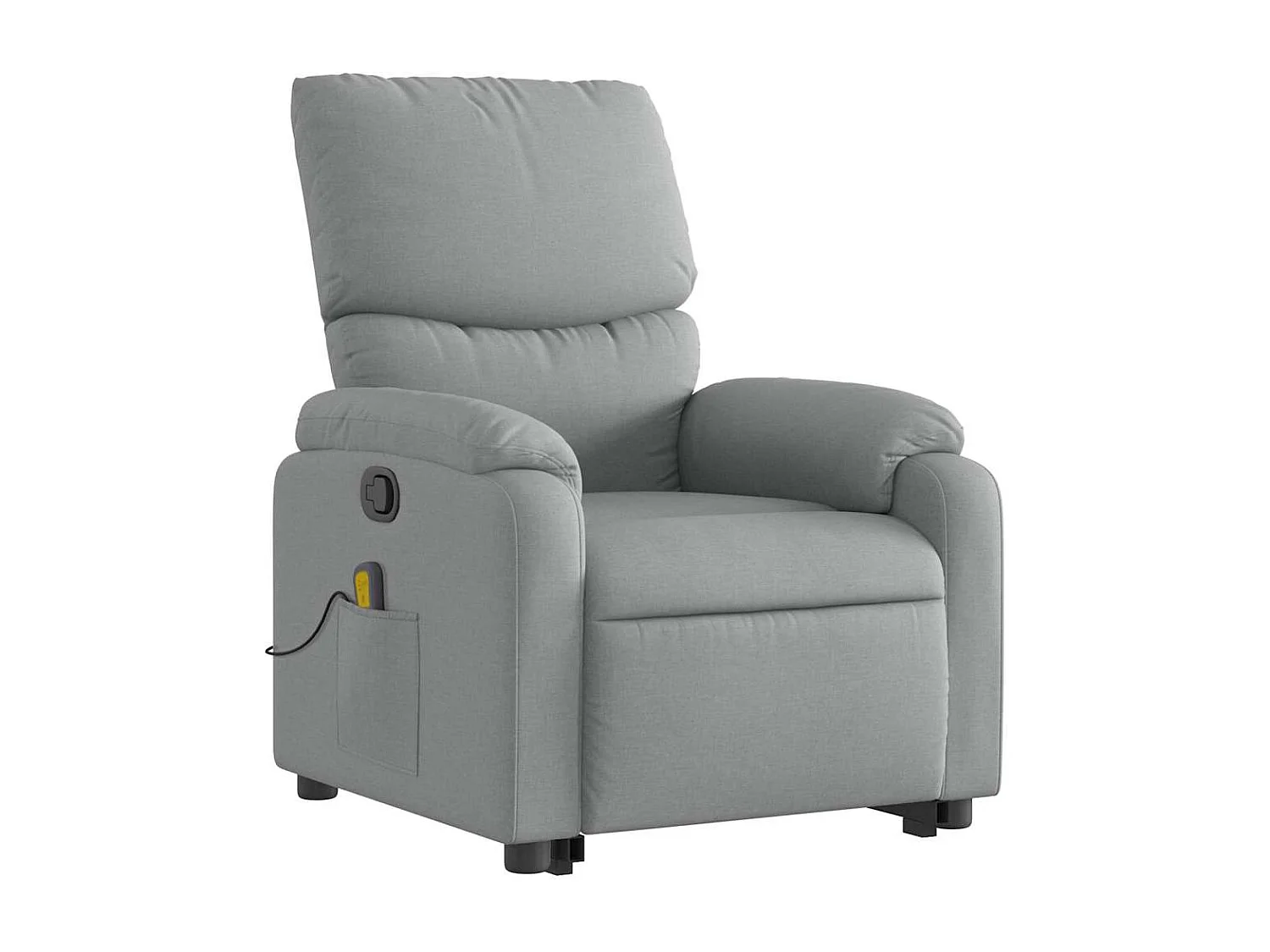 Fauteuil inclinable-Chaise de relax-Fauteuil de Massage Gris clair Tissu SHL973