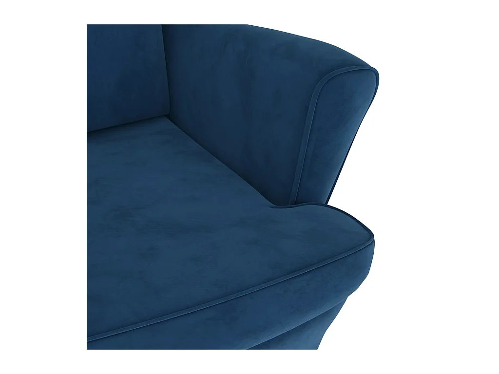 Poltrona | Cadeira Relax com banco veludo azul SHL827996