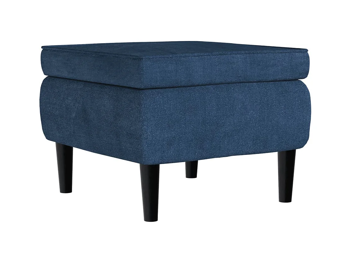 Sillón de salón | Silla | Sillón orejero y taburete de terciopelo azul SHL9107