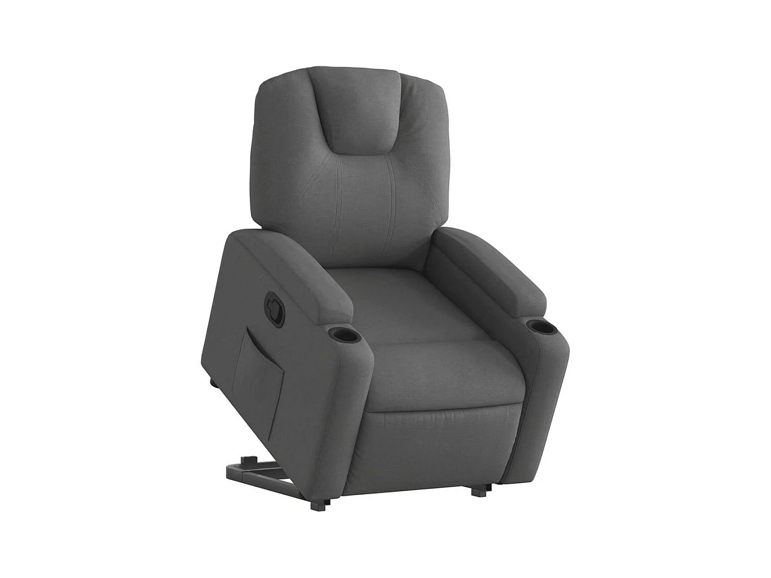 Sillón de relax | Silla | Sillón reclinable elevable de tela gris oscuro SHL4057