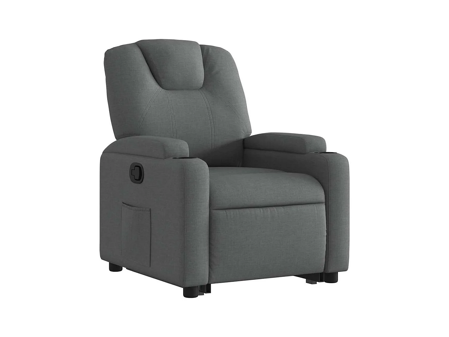 Sillón de relax | Silla | Sillón reclinable elevable de tela gris oscuro SHL4057
