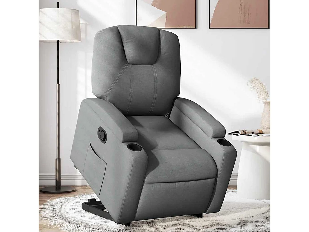 Fauteuil inclinable-Chaise de relax-Fauteuil salon Gris foncé Tissu SHL2431