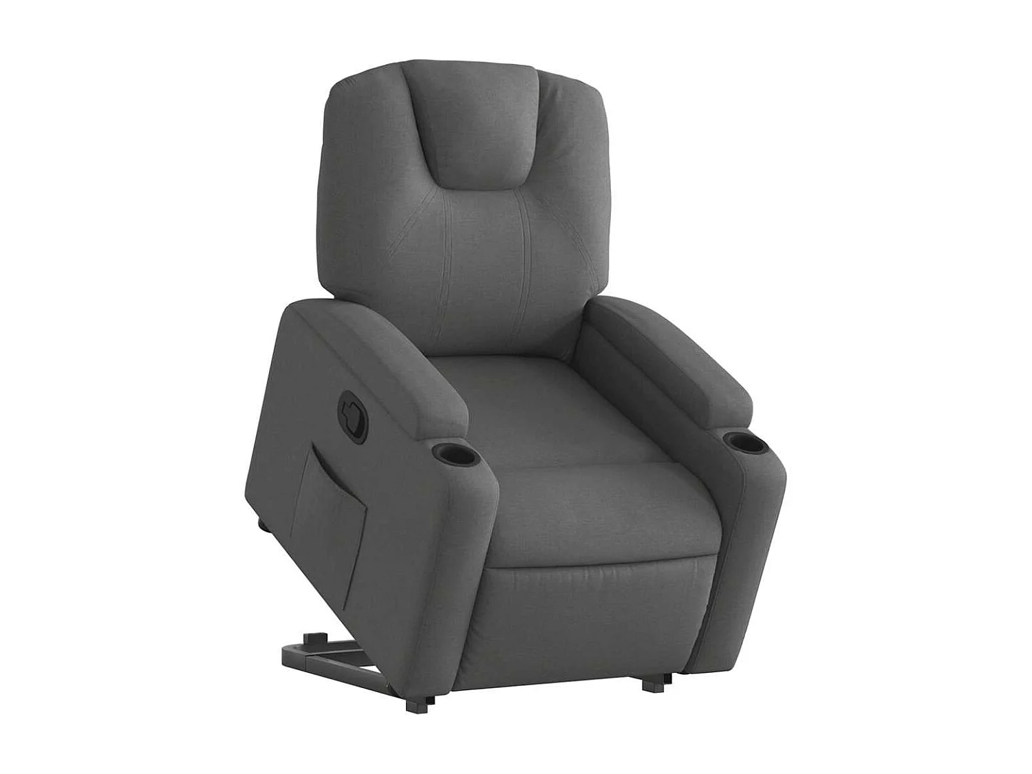 Fauteuil inclinable-Chaise de relax-Fauteuil salon Gris foncé Tissu SHL2431