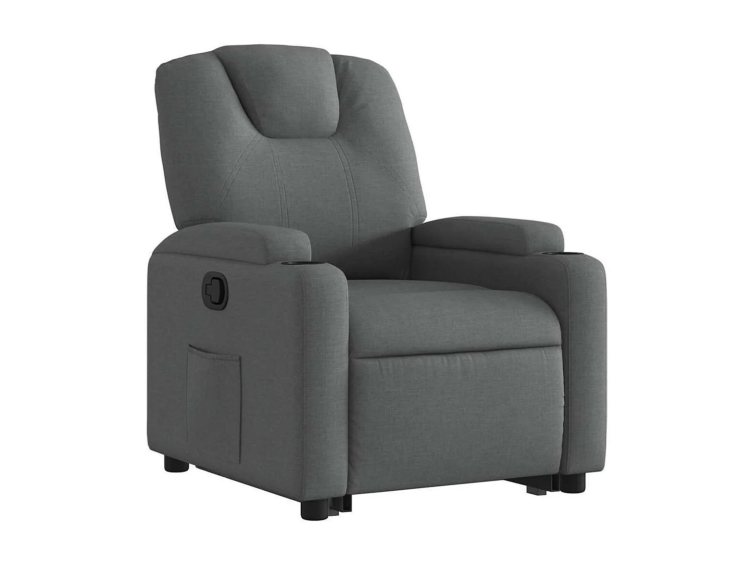 Fauteuil inclinable-Chaise de relax-Fauteuil salon Gris foncé Tissu SHL2431