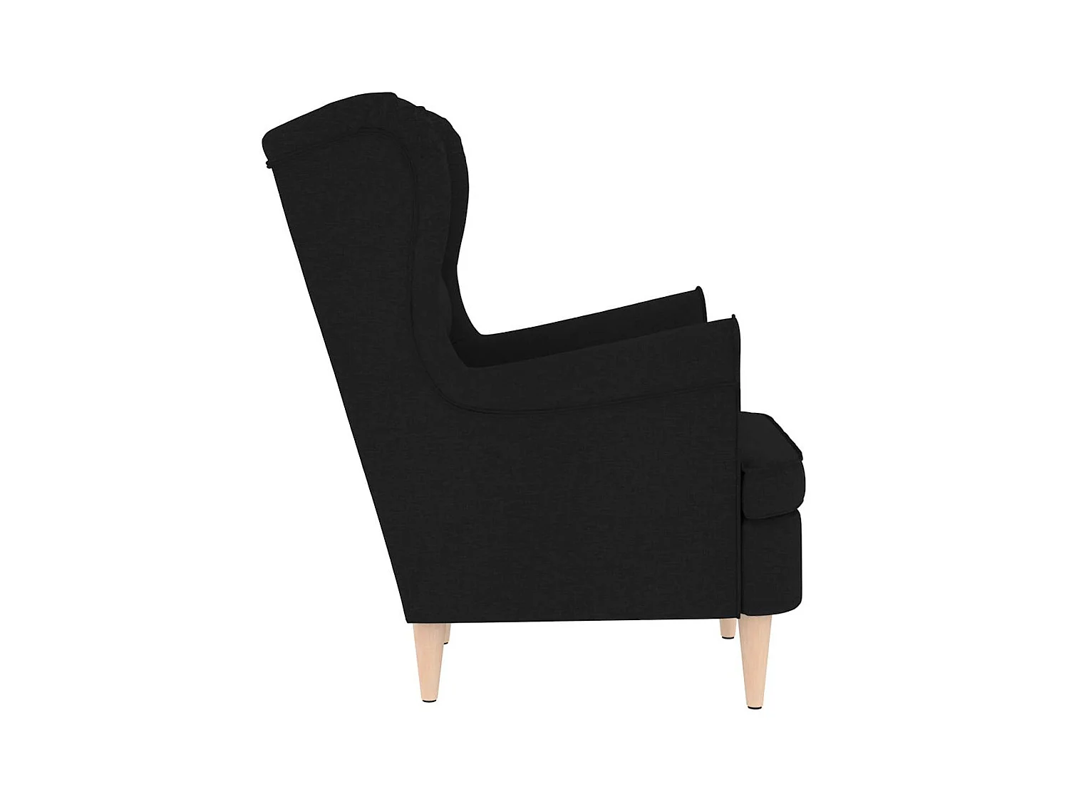 Fauteuil de Salon-Chaise de relax noir 74x84x100 cm tissu SHL3610