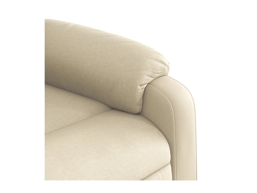 Fauteuil inclinable-Chaise de relax-Fauteuil salon Crème Tissu SHL1428