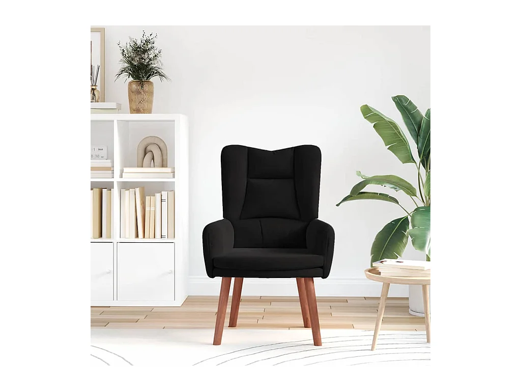 Sillón de relax | Silla Relax | Sillón de salón Negro 63x67x94 cm Terciopelo SHL8164