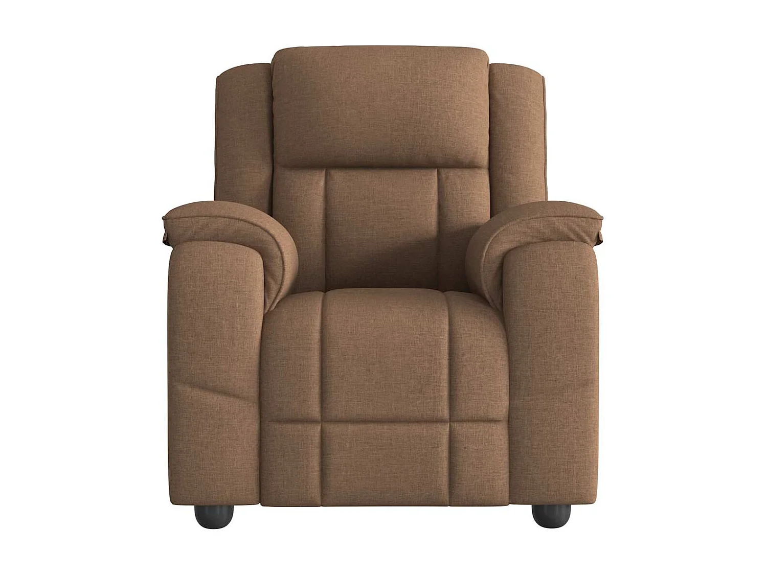 Poltrona de massagens reclinável tecido castanho SHL259639