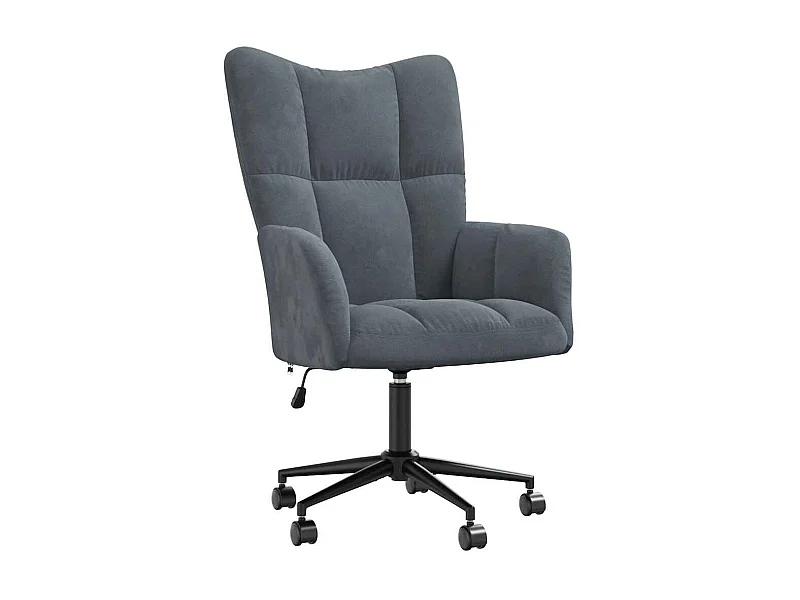 Sillón de relax | Silla de relax de terciopelo gris oscuro SHL9490