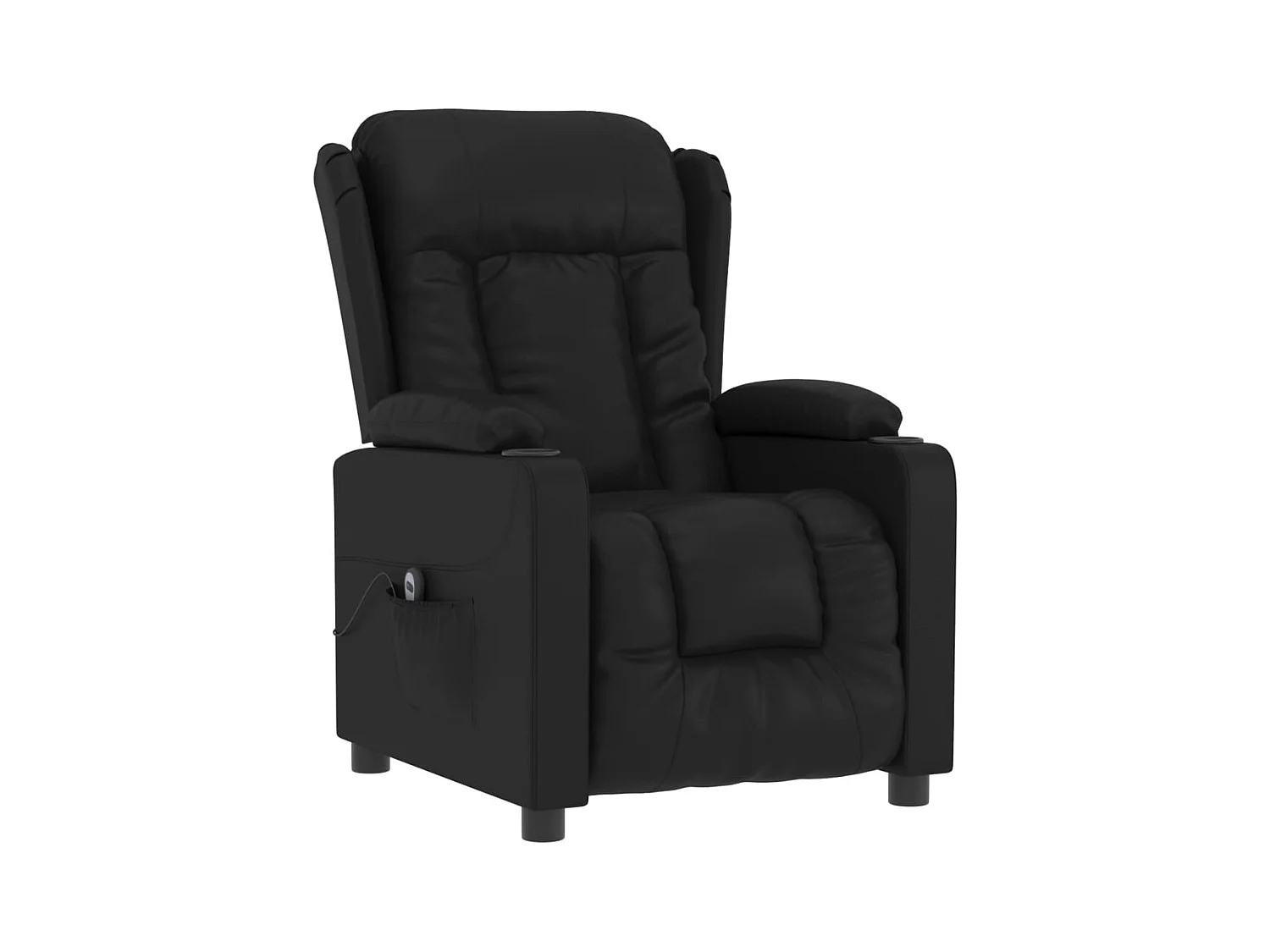 Sillón de relax | Silla | Sillón reclinable eléctrico de cuero sintético negro SHL9654