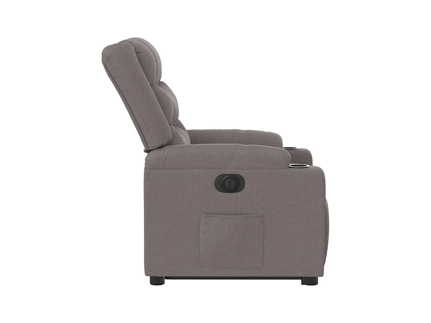 Silla de relax | Sillón eléctrico reclinable elevable de tela gris taupe SHL2288
