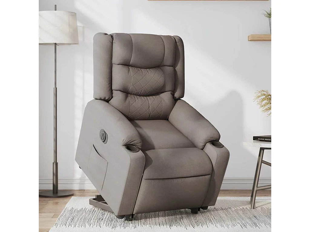 Fauteuil inclinable électrique-Chaise de relax-Fauteuil TV taupe tissu SHL1354