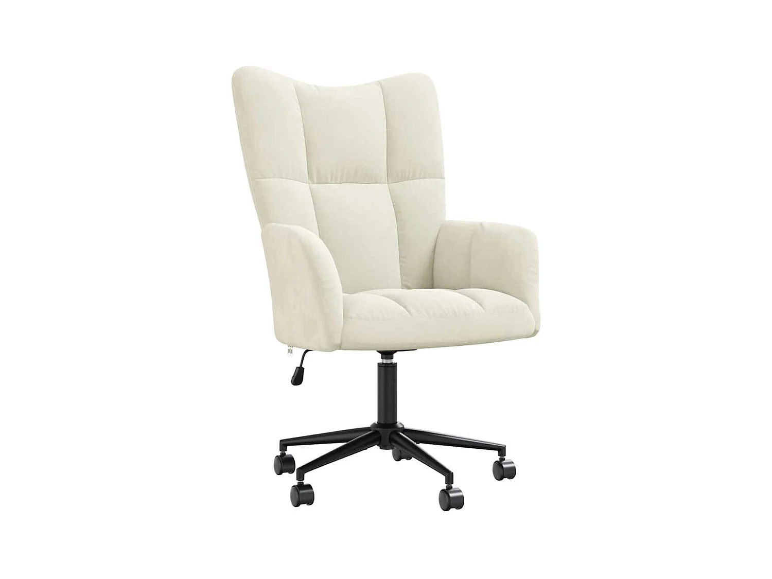 Sillón de relax | Silla de relax de terciopelo color blanco crema SHL2889